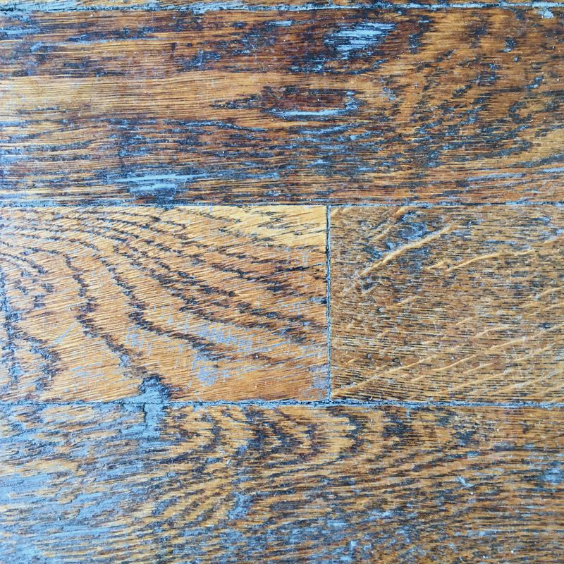 scratched wooden floor