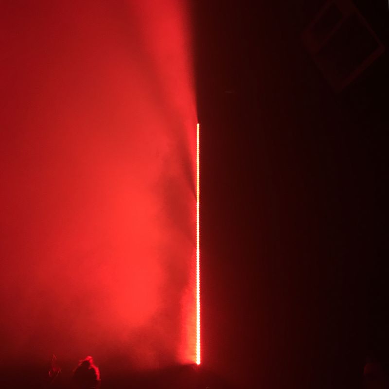 red light strip glowing in the dark