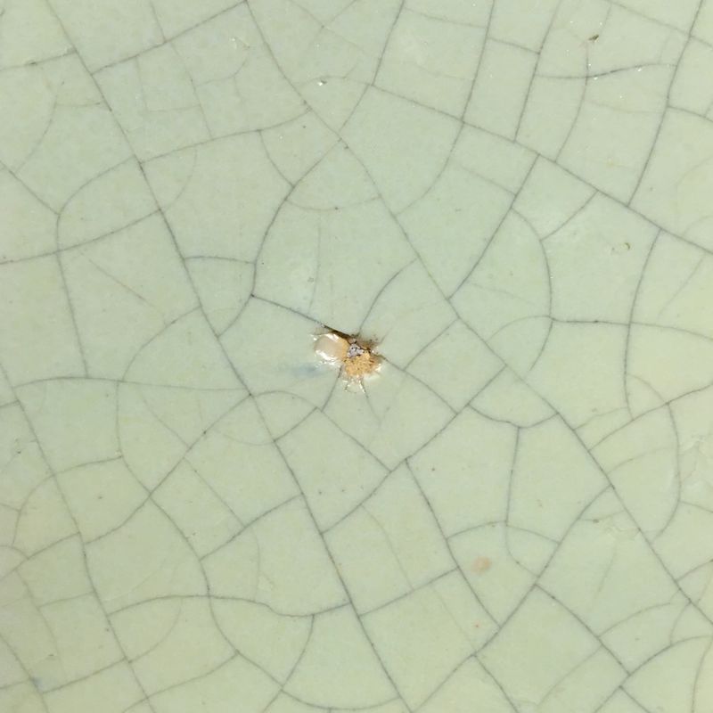 nick in a ceramic tile