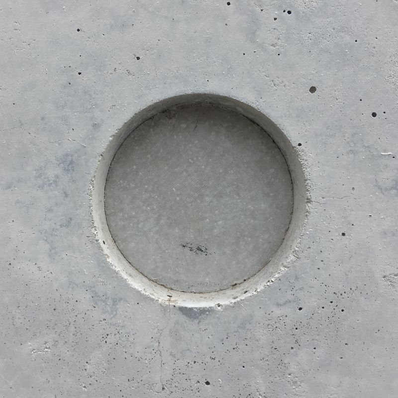 recess in a concrete wall