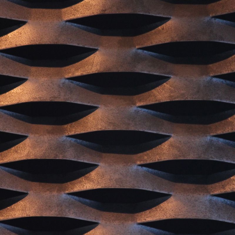 rusty metallic sheet with wavy structure